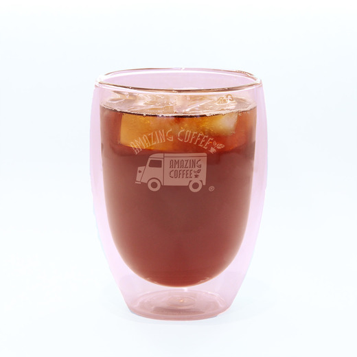 BODUM® × AMAZING COFFEEカラーダブルウォールグラス 350ml〈ピンク〉 詳細画像 ー 2